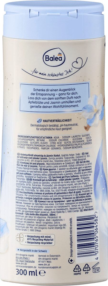 Balea Cremedusche pure softness, 300 ml