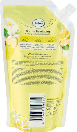 Cremeseife Ginger & Lemon, Nachfüllpack, 500 ml