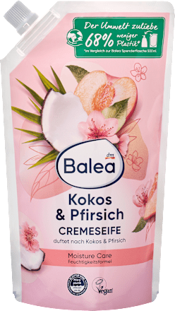 Crèmezeep Perzik &amp; Kokosnoot Navulverpakking, 500 ml