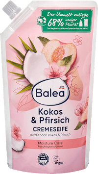 Crèmezeep Perzik &amp; Kokosnoot Navulverpakking, 500 ml