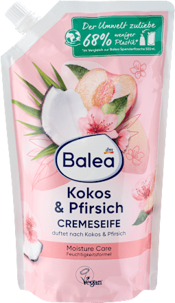 Cremeseife Pfirsich & Kokos Nachfüllpack, 500 ml