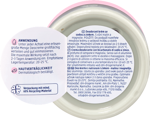 Deocreme mit Natron & Zink, 50 ml