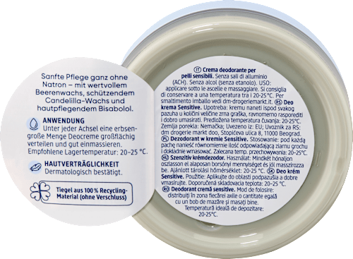 Deodorantcrème Gevoelig, 50 ml
