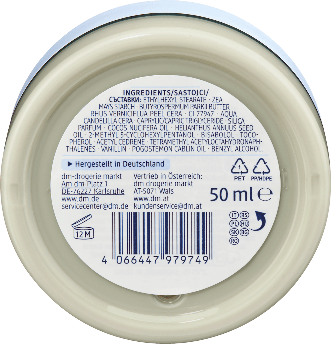 Crème déodorante Balea Sensitive, 50 ml