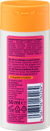 Douchegel Coconut Cancun, reisformaat, 50 ml