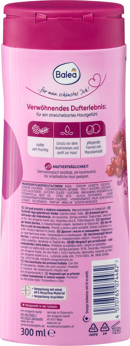 Balea Duschgel Velvet Berries, 300 ml