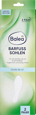 Einlegesohlen Barfuß weiß, Gr. 34-41 (2 Paar), 4 St