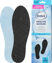 Einlegesohlen Frischesohlen schwarz, Gr. 42-44 (8 Paar), 16 St