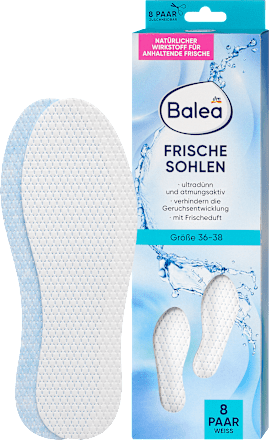 Einlegesohlen Frischesohlen weiß, Gr. 36-38 (8 Paar), 16 St