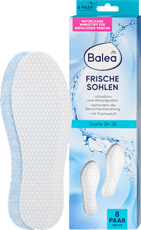 Einlegesohlen Frischesohlen weiß, Gr. 36-38 (8 Paar), 16 St