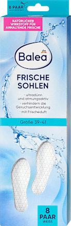 Einlegesohlen Frischesohlen weiß, Gr. 39-41 (8 Paar), 16 St