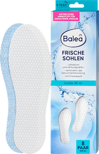 Einlegesohlen Frischesohlen weiß, Gr. 39-41 (8 Paar), 16 St