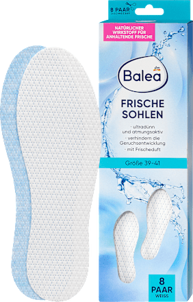 Einlegesohlen Frischesohlen weiß, Gr. 39-41 (8 Paar), 16 St