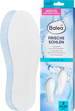 Einlegesohlen Frischesohlen weiß, Gr. 42-44 (8 Paar), 16 St
