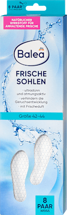 Einlegesohlen Frischesohlen weiß, Gr. 42-44 (8 Paar), 16 St