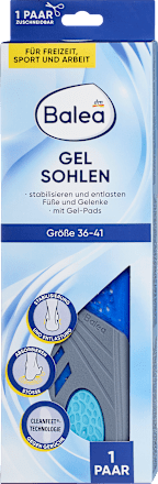 Einlegesohlen Gel Sohlen, Gr. 36-41 (1 Paar), 2 St
