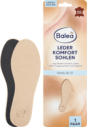 Einlegesohlen Leder, Gr. 36/37 (1 Paar), 2 St