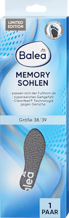 Einlegesohlen Memory Foam, Gr. 38/39 (1 Paar), 2 St