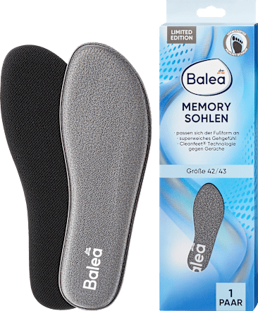 Memory Foam inlegzolen, maat 42/43 (1 paar), 2 stuks