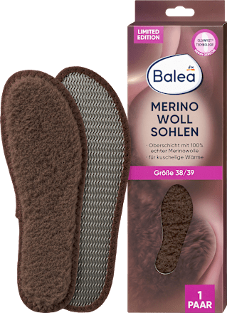 Merinowol inlegzolen maat 38/39 (1 paar), 2 stuks
