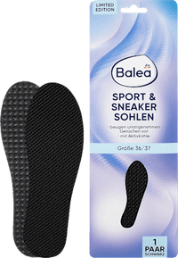 Einlegesohlen Sport & Sneaker schwarz, Gr. 36/37 (1 Paar), 2 St