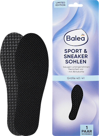 Einlegesohlen Sport & Sneaker schwarz, Gr. 40/41 (1 Paar), 2 St