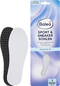 Einlegesohlen Sport & Sneaker weiß, Gr. 36/37 (1 Paar), 2 St