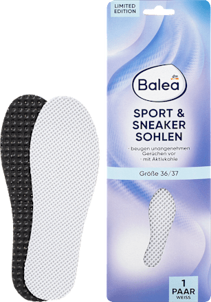 Einlegesohlen Sport & Sneaker weiß, Gr. 36/37 (1 Paar), 2 St