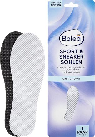 Einlegesohlen Sport & Sneaker weiß, Gr. 40/41 (1 Paar), 2 St