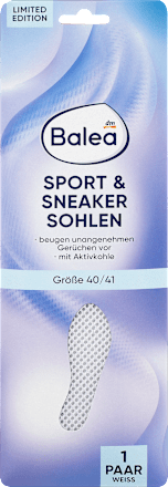 Einlegesohlen Sport & Sneaker weiß, Gr. 40/41 (1 Paar), 2 St