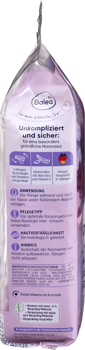 Balea Einwegrasierer 3-Klingen, 8 St