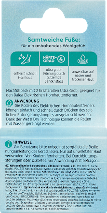 Ersatzrollen Hornhautentferner (Stufe 4) ultra grob, 2 St