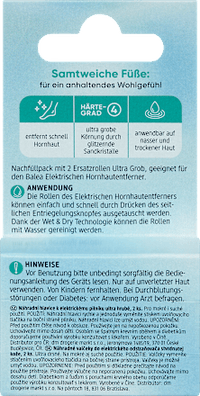 Ersatzrollen Hornhautentferner (Stufe 4) ultra grob, 2 St