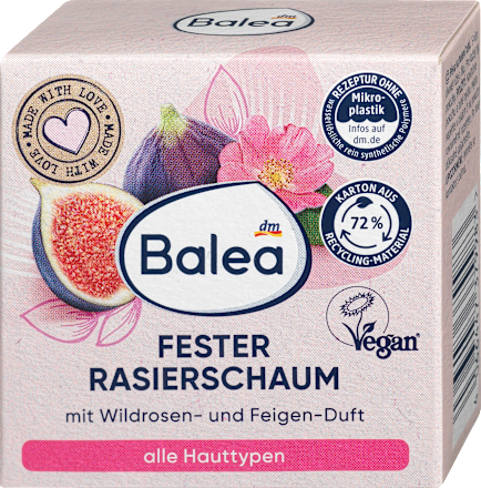 Fester Rasierschaum Wildrose Feige, 60 g