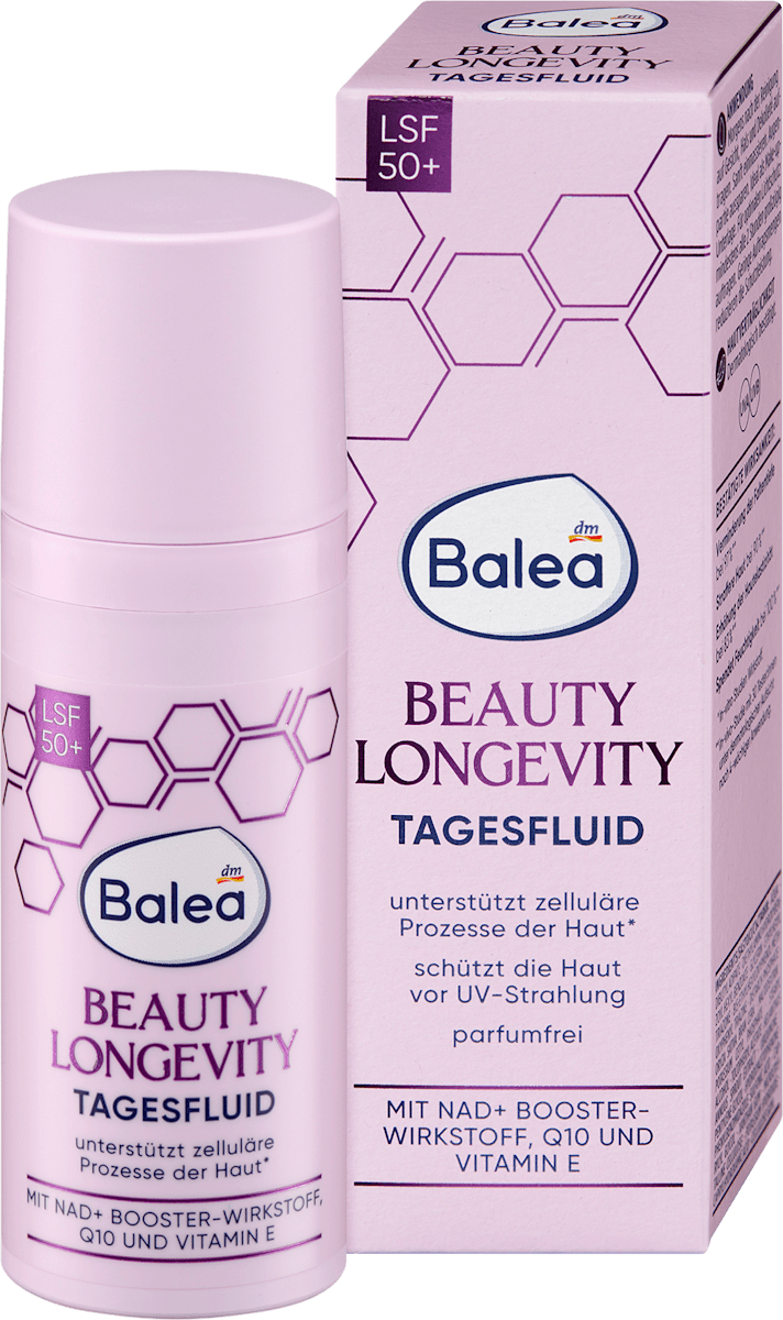 Balea Fluid Beauty Expert Longevity Tagesfluid LSF50+, 50 ml