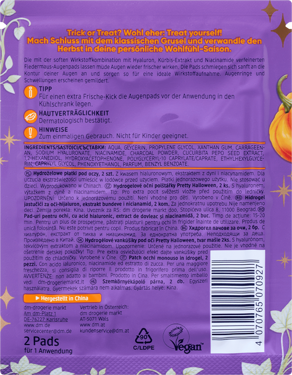 Balea Form-Augenpads Pretty Halloween (1 Paar), 2 St