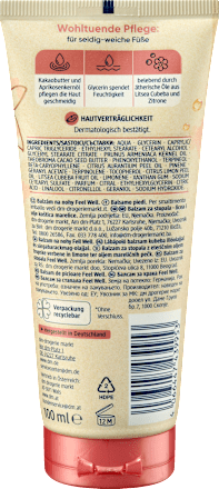 Fußbalsam Feel Well mit Litsea Cubeba & Aprikosenkernöl, 100 ml