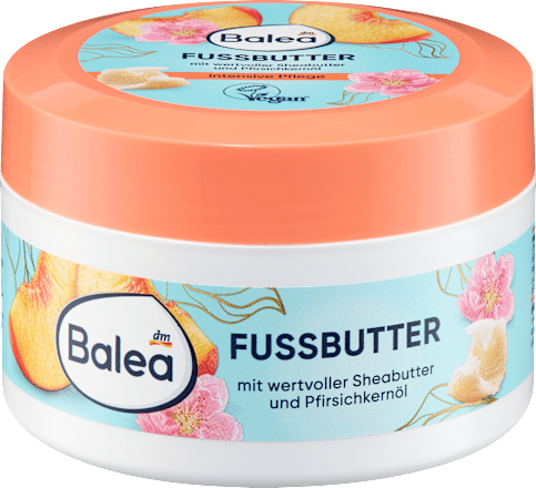 Fußbutter Sheabutter & Pfirsichkernöl, 150 ml