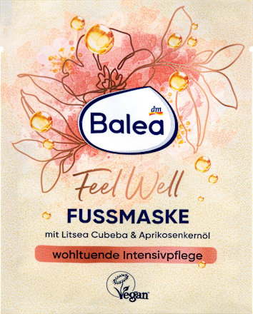 Fußmaske feel well mit Litsea Cubeba & Aprikosenkernöl, 15 ml