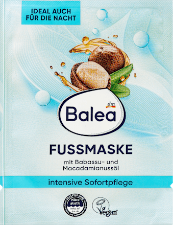 Fußmaske mit Babassu- & Macadamianussöl, 15 ml