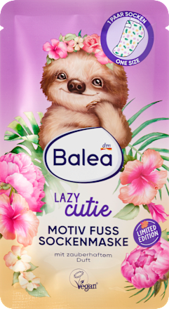 Fußmaske Socken Lazy Cutie (1 Paar), 2 St