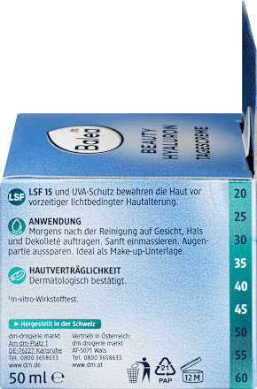Gesichtscreme Anti Falten Beauty Hyaluron LSF 15, 50 ml