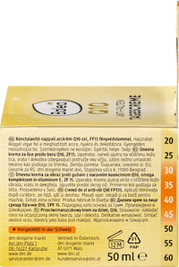 Gesichtscreme Anti-Falten Q10 LSF 15, 50 ml