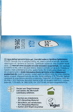 Gezichtscrème Gel Aqua, 50 ml