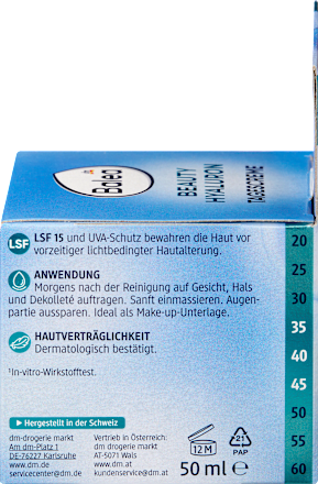 Gesichtscreme Hyaluron Beauty LSF 15, 50 ml