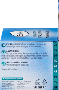 Gesichtscreme Hyaluron Beauty LSF 15, 50 ml