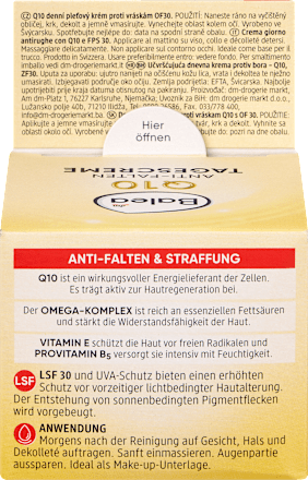 Gesichtscreme Q10 Anti-Falten LSF 30, 50 ml