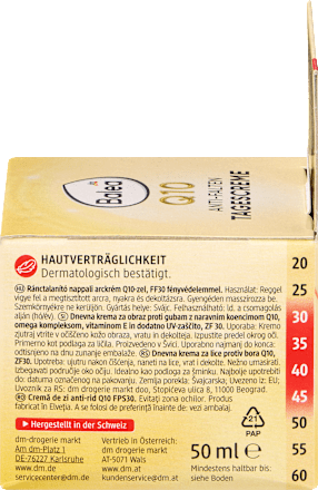 Gesichtscreme Q10 Anti-Falten LSF 30, 50 ml