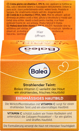 Balea Vitamine C Gezichtscrème SPF 15, 50 ml