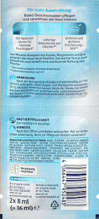 Gesichtsmaske Hyaluron (2x8 ml), 16 ml